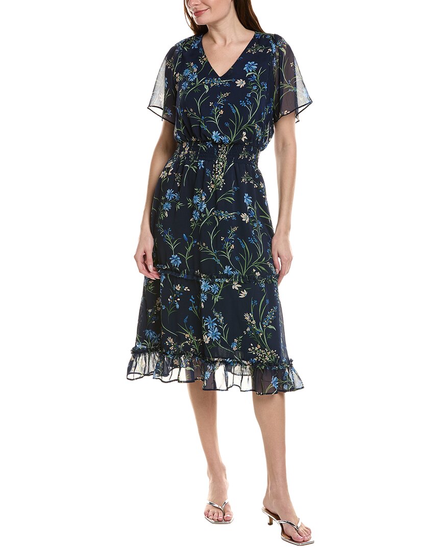 Cece Smock Tiered Midi Dress