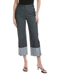 Cece Wide Cuff Straight Leg Denim Pant