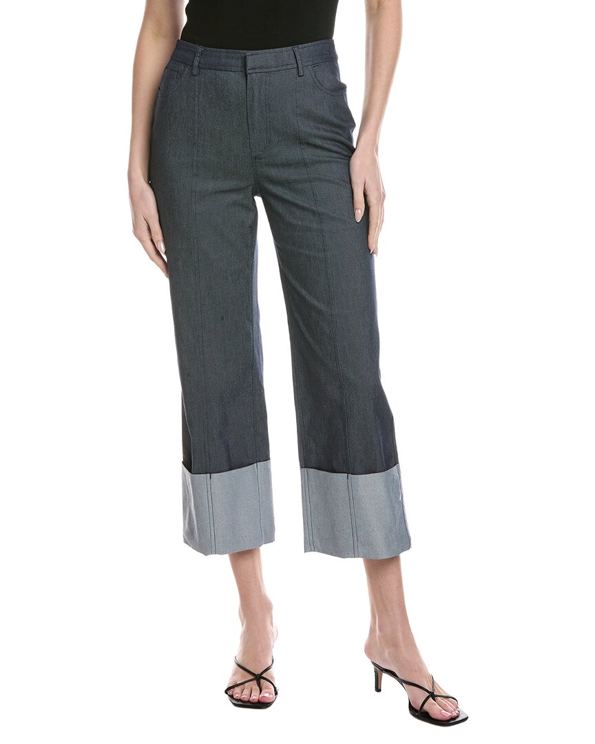 Cece Wide Cuff Straight Leg Denim Pant