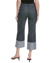 Cece Wide Cuff Straight Leg Denim Pant