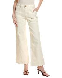 Cece Wide-Leg Patch Pocket Denim Pant