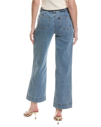 Cece Wide-Leg Patch Pocket Denim Pant
