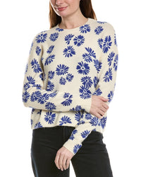 Cece Flower Print Sweater