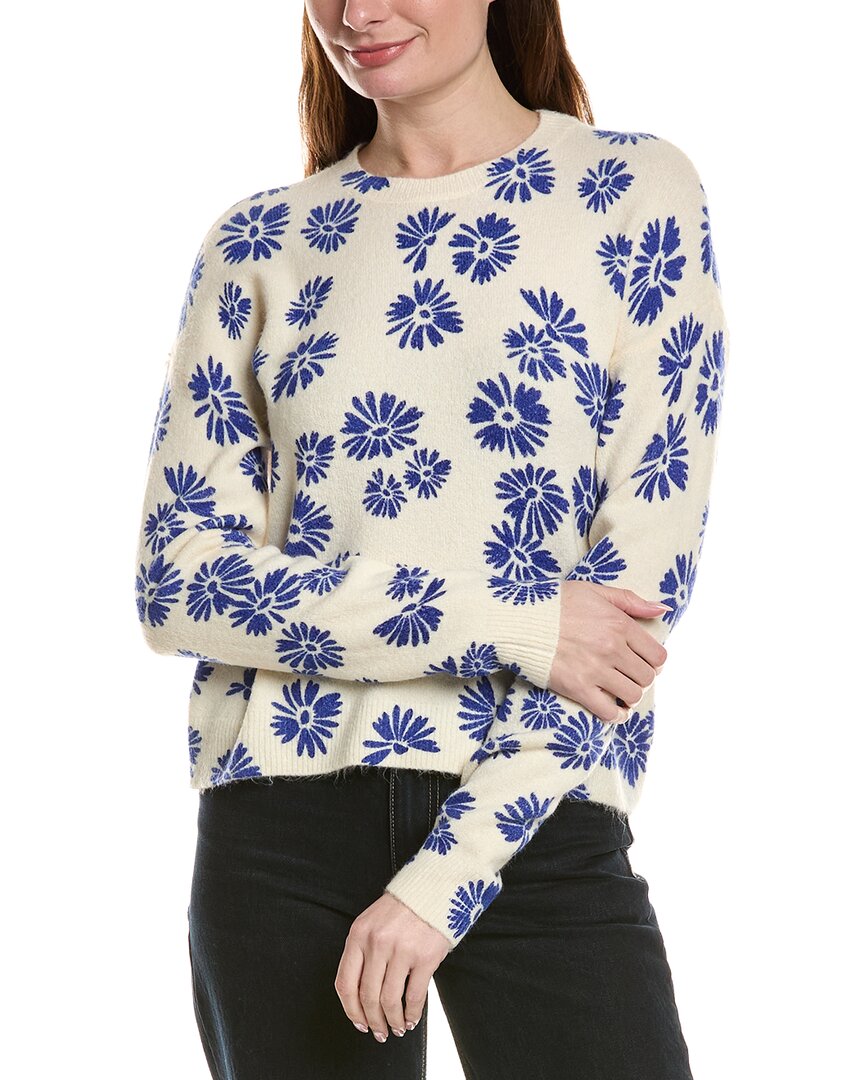 Cece Flower Print Sweater