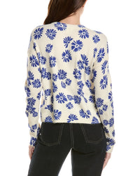 Cece Flower Print Sweater