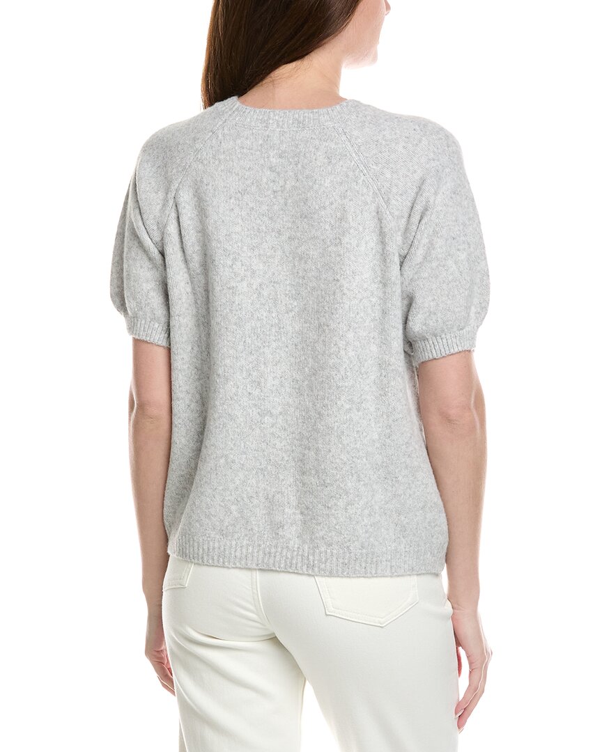 Cece Flower Embroidery Pull Over Wool-Blend Blouse