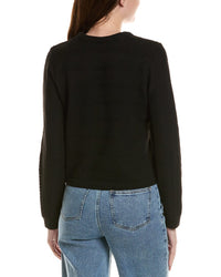 Cece Woven Tie Scarf Cardigan