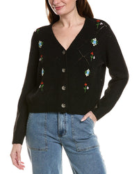 Cece Wool-Blend Pointelle Cardigan