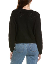 Cece Wool-Blend Pointelle Cardigan