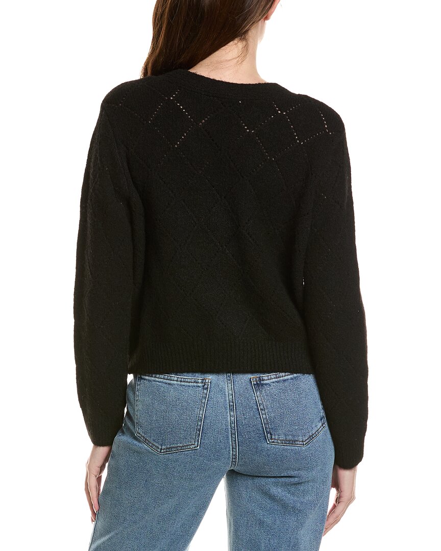 Cece Wool-Blend Pointelle Cardigan
