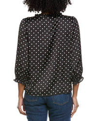 Cece V-Neck Button Front Blouse