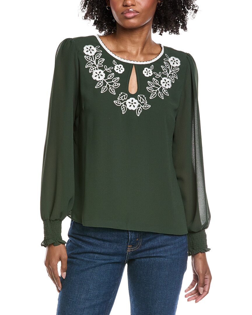 Cece Embroidered Top