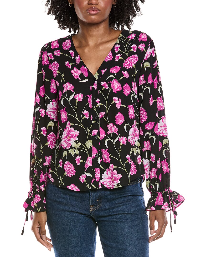 Cece V-Neck Button Down Top