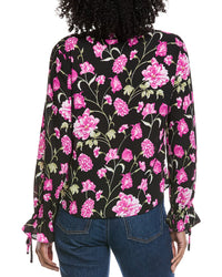Cece V-Neck Button Down Top