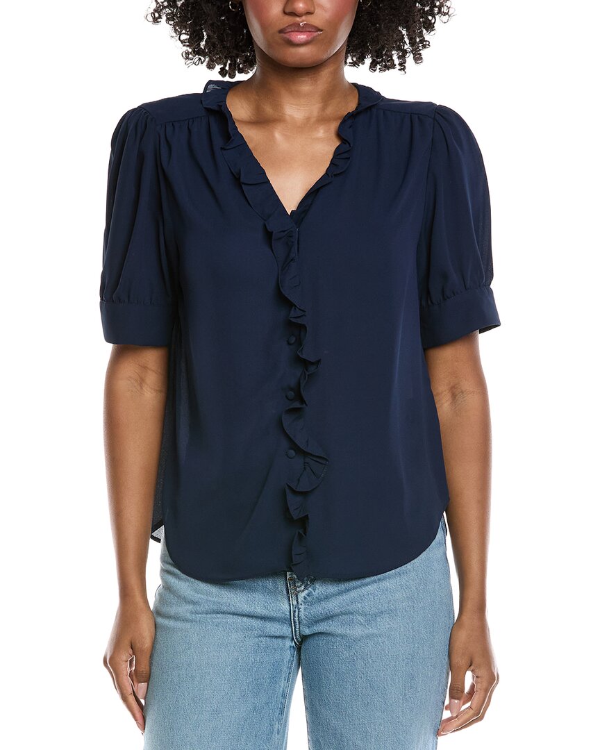 Cece Puff Sleeve Ruffle Top