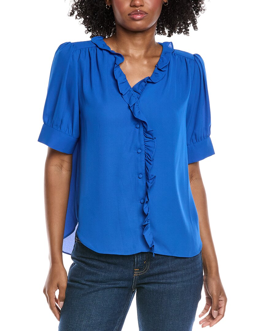 Cece Puff Sleeve Ruffle Top