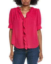 Cece Puff Sleeve Ruffle Top