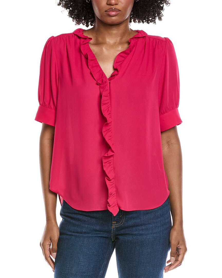 Cece Puff Sleeve Ruffle Top