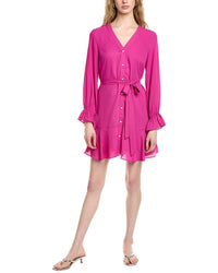 Cece V-Neck Tie Waist Dress