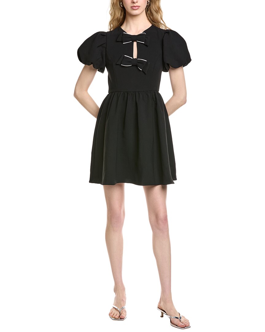 Cece Puff Sleeve Bow A-Line Dress