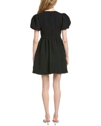 Cece Puff Sleeve Bow A-Line Dress
