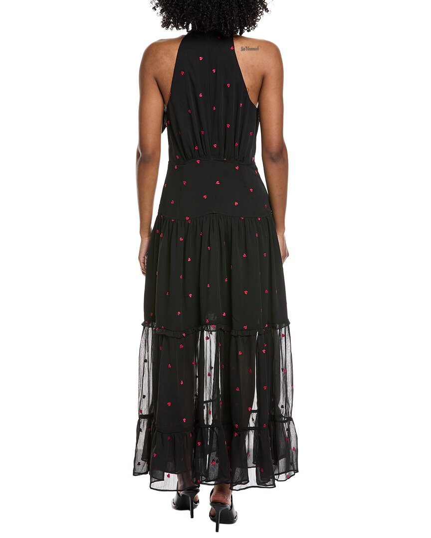 Cece Halter Tie Neck Tiered Maxi Dress