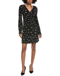 Cece V-Neck Button Front Shirred Shirtdress