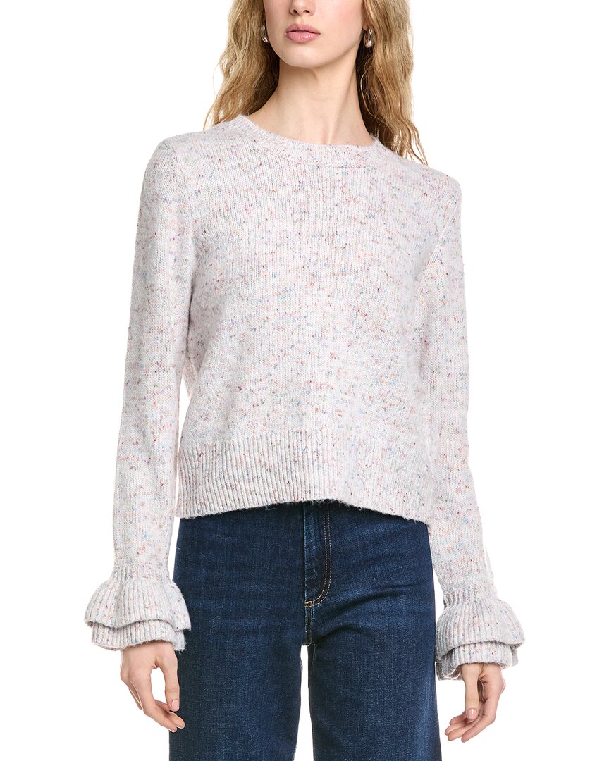 Cece Heart Jacquard Crew Sweater