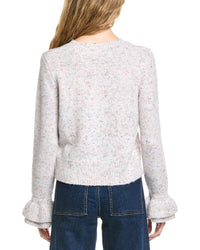 Cece Heart Jacquard Crew Sweater