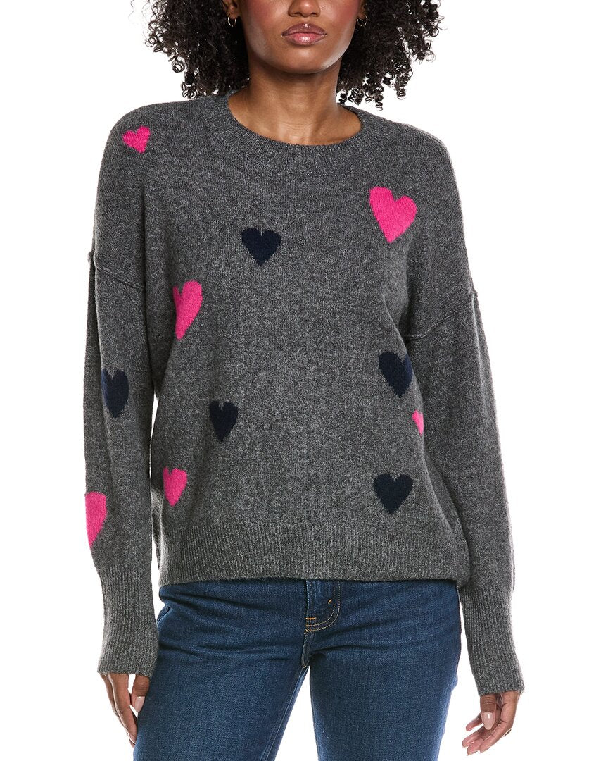Cece Heart Pattern Sweater