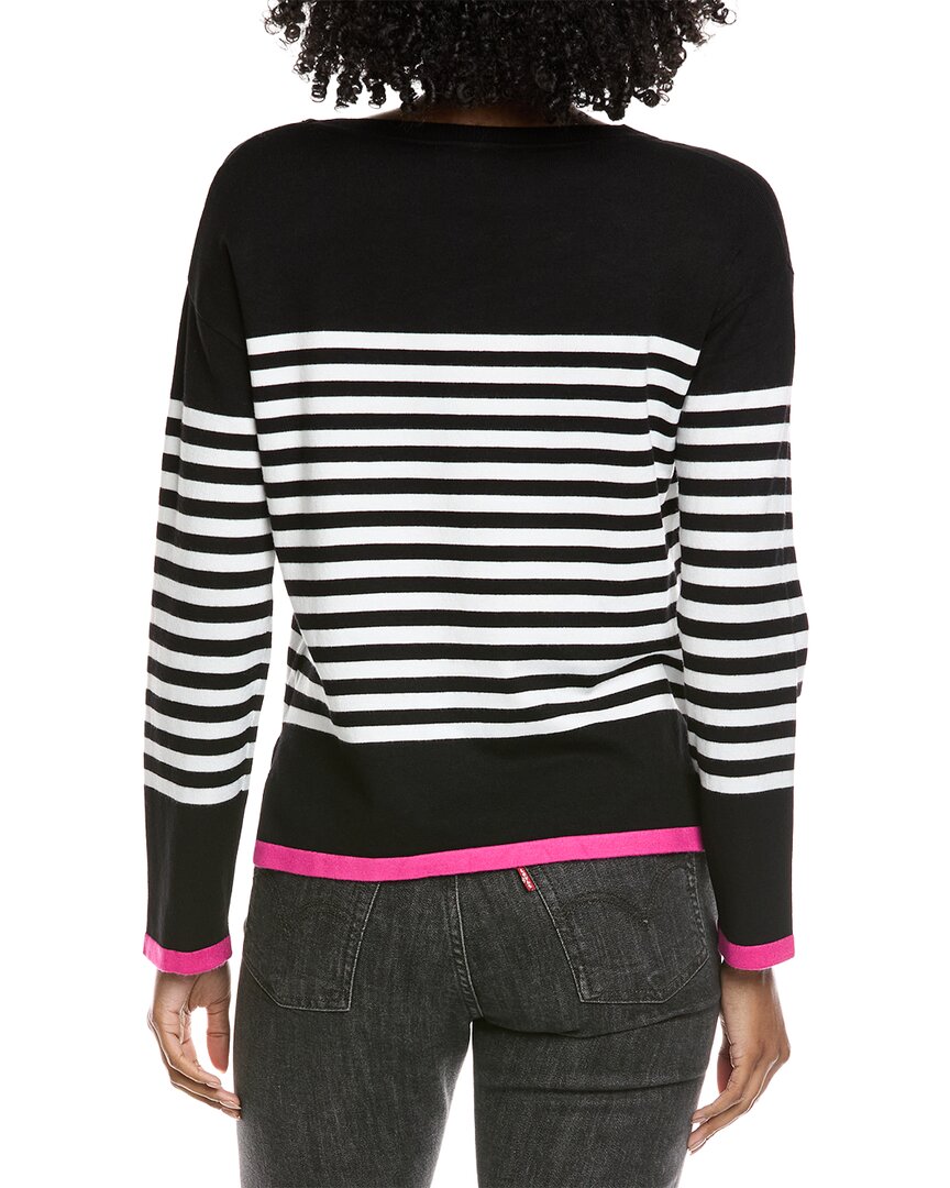 Cece Sailor Stripe Heart Sweater