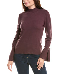 Cece Pearl Split Cuff Sweater