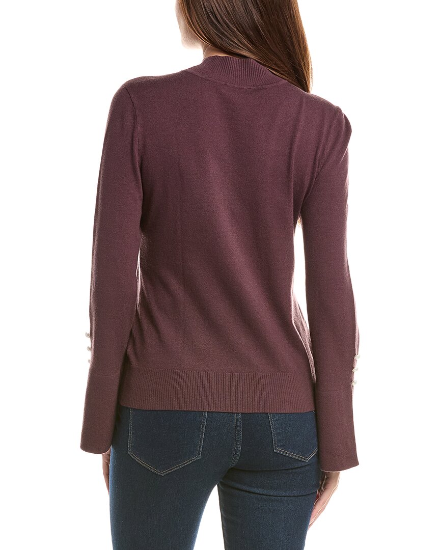 Cece Pearl Split Cuff Sweater