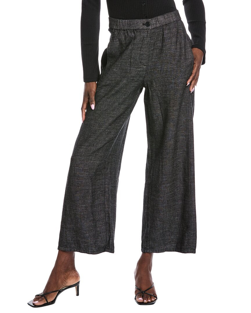 Eileen Fisher Petite Wide Ankle Pant Black