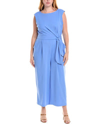 Tahari Asl Plus Side Tie Jumpsuit