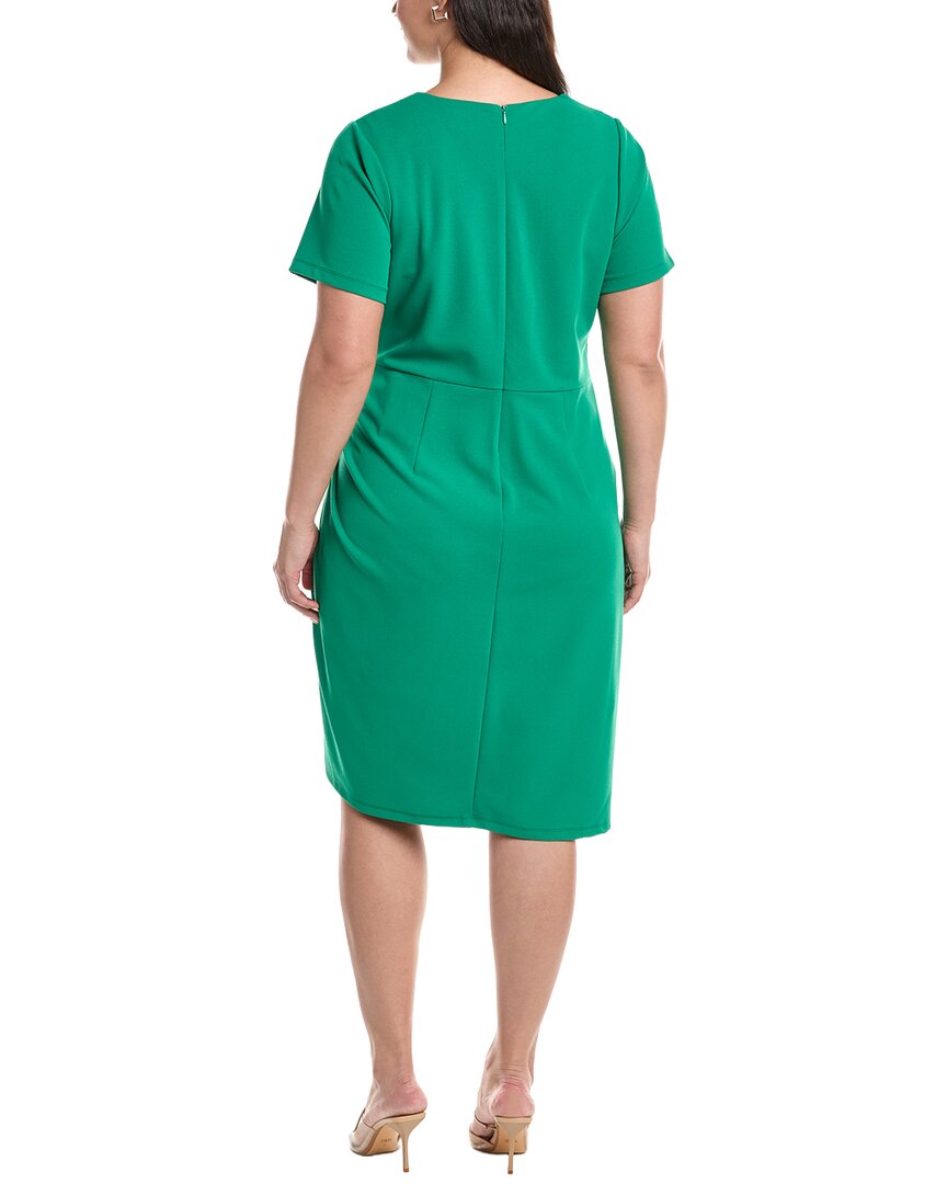 Tahari Asl Plus Crepe Tucked Mini Dress