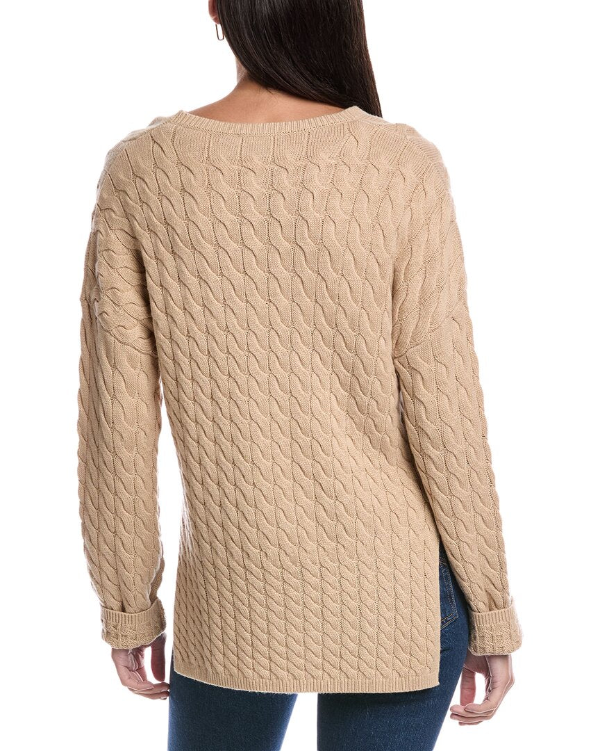 Theory Karina Cable Wool & Cashmere-Blend Sweater