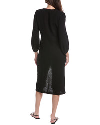 Nation Ltd Olpa Ballon Sleeve V-Neck Midi Dress