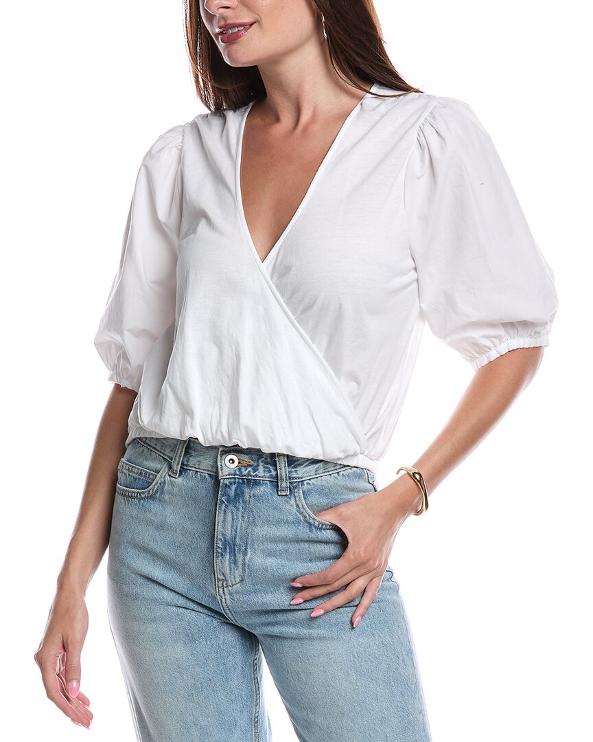 Nation Ltd Charlene Bubble Hem Top Regular 4 (S) White