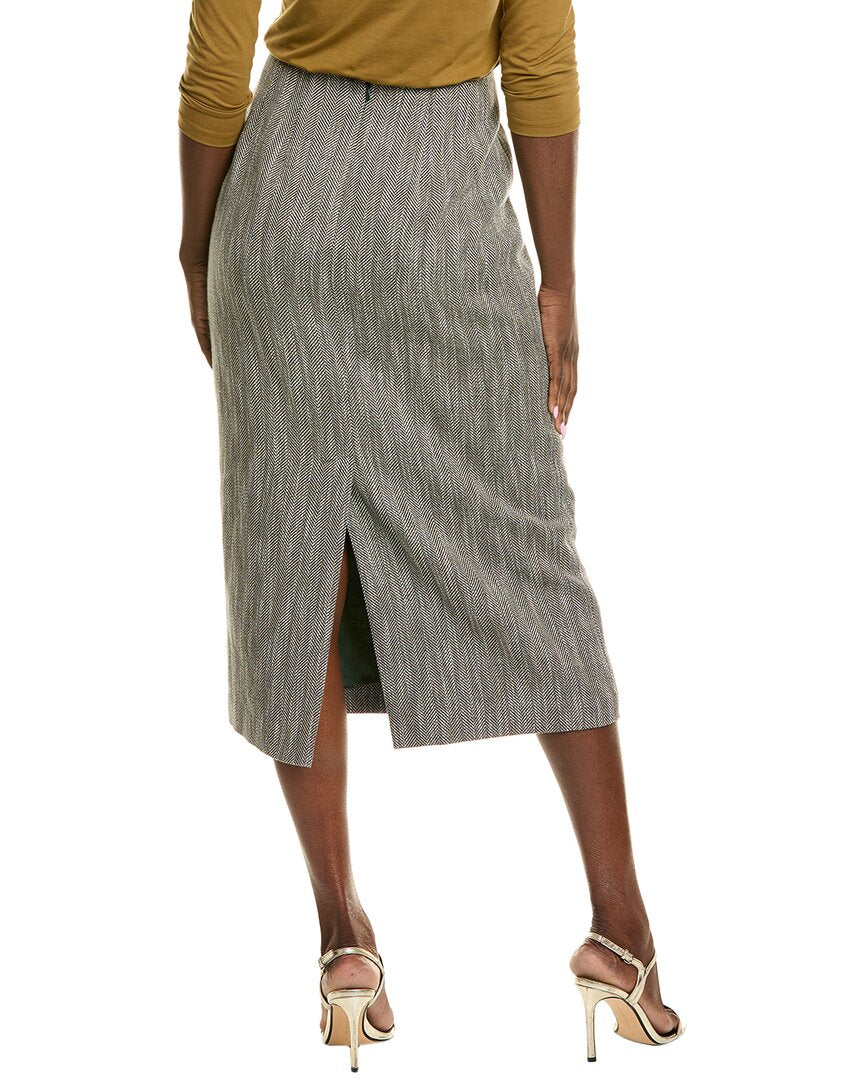 Lafayette 148 New York Linen & Wool-Blend Maxi Pencil Skirt