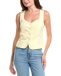 Michael Stars Michael Stars Honey Linen-Blend Button Vest