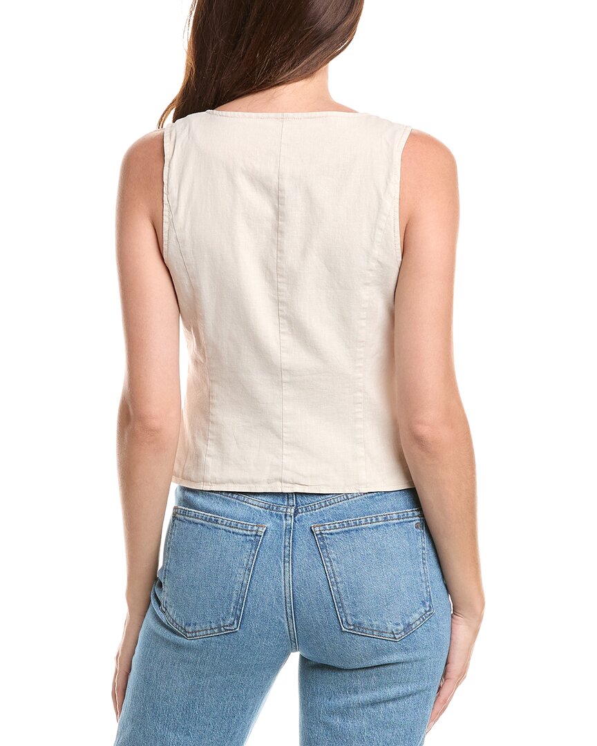 Michael Stars Honey Linen-Blend Button Vest