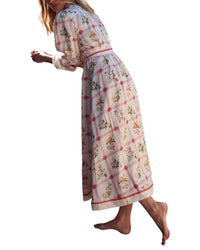 Amina Glam Linen-Blend Maxi Dress