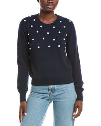 Brodie Cashmere Vintage Pom Cashmere Sweater