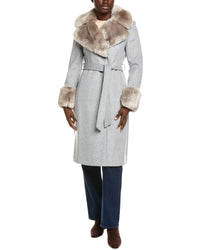 Via Spiga Via Spiga Belted Wool-Blend Coat