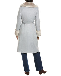 Via Spiga Via Spiga Belted Wool-Blend Coat