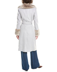 Via Spiga Wool-Blend Belted Coat