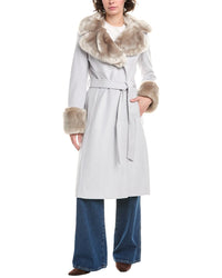 Via Spiga Wool-Blend Belted Coat