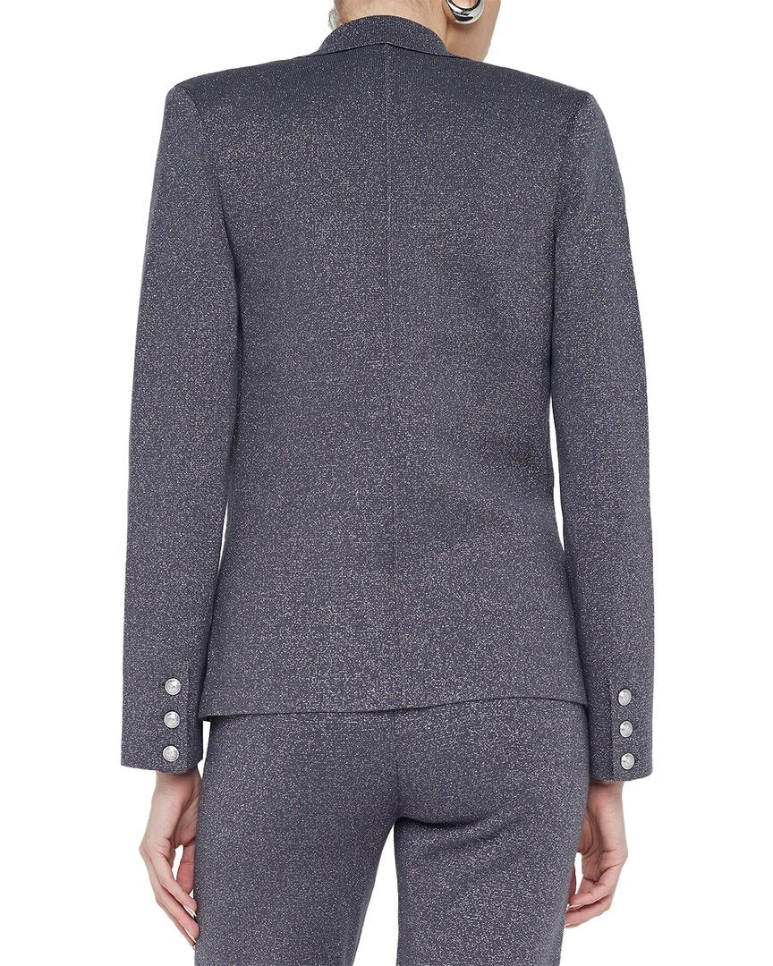 L'agence Kenzie Metallic Knit Blazer
