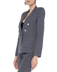 L'agence Kenzie Metallic Knit Blazer